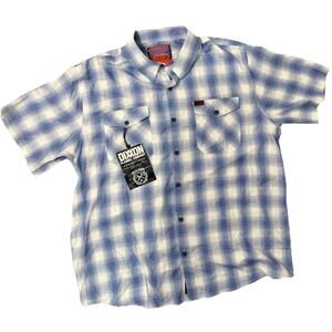 NWT DIXXON Flannel Company Men’s Bamboo Blend Button Up Short Sleeve Shirt 2X
